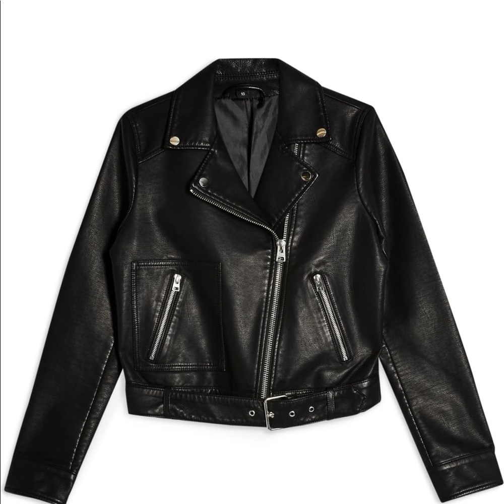 Topshop Faux Leather Jacket